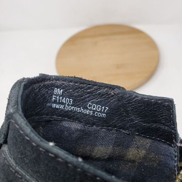 Born Ankle Boots Womens 9 Trinculo Black Suede Comfort Buckle Strap Moto Bootie - Picture 11 of 12